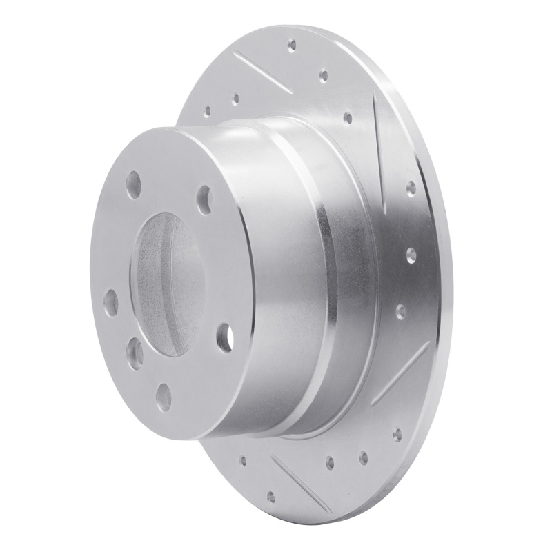 BMW Z3 Brake Rotor (1) - Rear Right - R1 Concepts - Drilled & Slotted - Silver - `96-`02